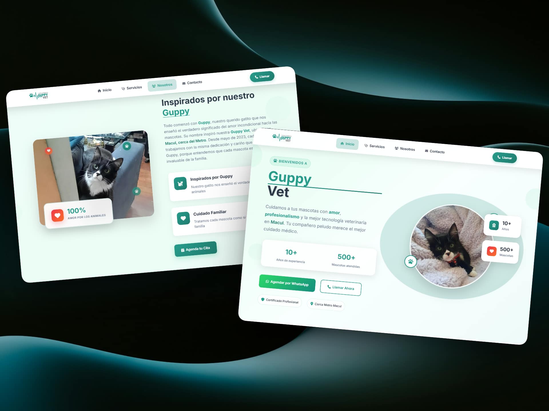 Landing Page para Veterinaria Guppy Vet
